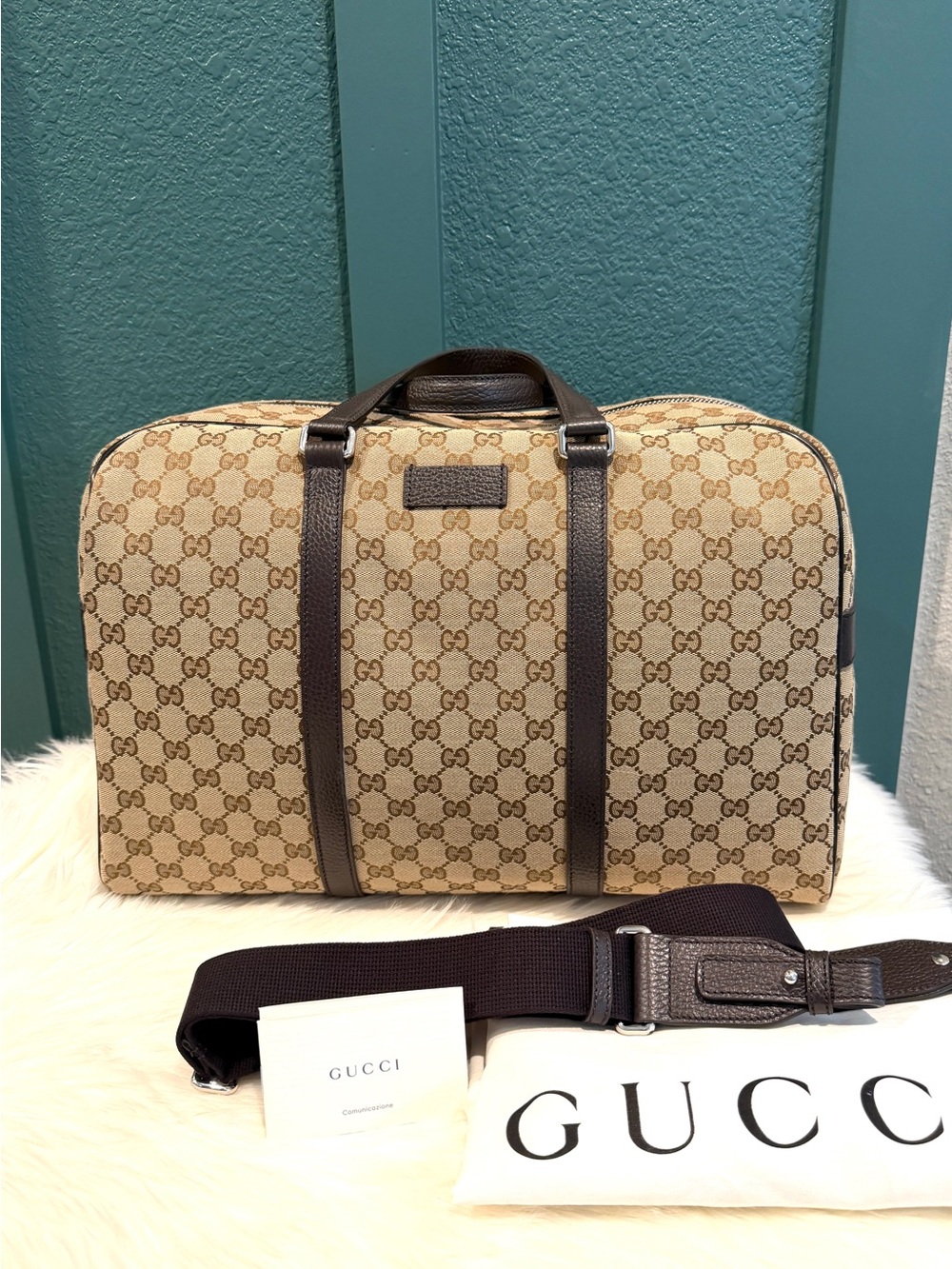 NEW Gucci Boston GG Duffel Bag